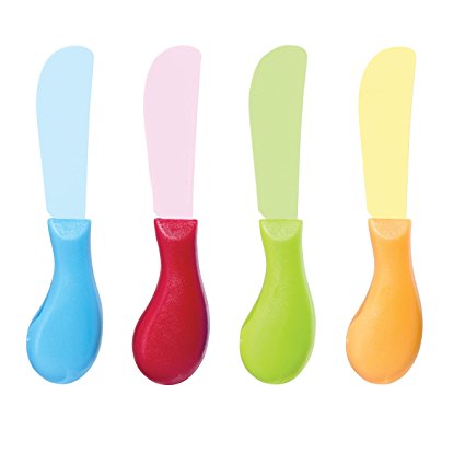 Oggi 4-Piece Colorful Cheese Spreader Set