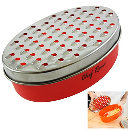 Latest Cheese Grater With Airtight Box Storage Container - Lifetime Replacement Warranty - Rated Best Shredder For Hard & Soft Cheeses, Ginger, Vegetables - Invented To Solve Your Food Grating Needs