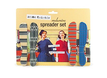 Anne Taintor Cheese Butter Spreader Set - We Go Together Like Drunk And Disorderly