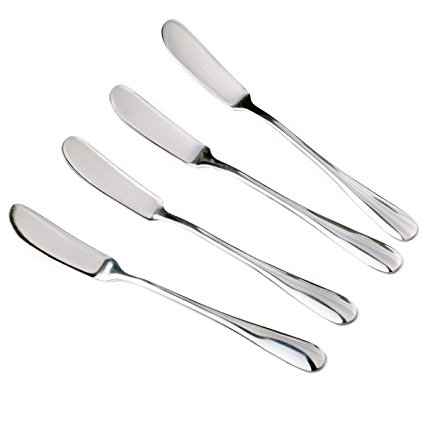 Zelta Stainless Steel Spreaders Silver, Packs of 4