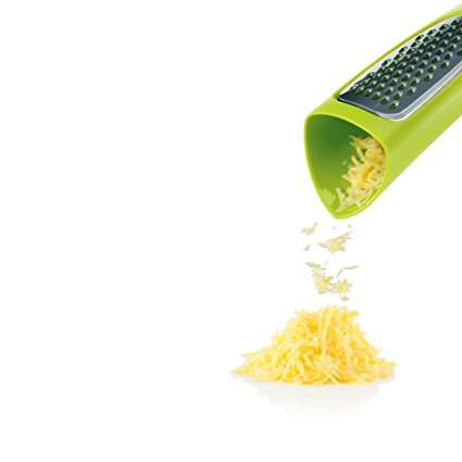 ZEAL Cheese and Vegetable Grater Tower with Storage and Serving Container - Ready to Serve - Green