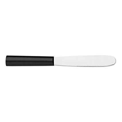 Rada Cutlery Super Spreader – Stainless Steel Spreading Knife With Stainless Steel Black Resin Handle Made in USA