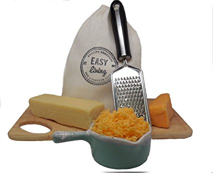 Cheese Grater with Storage Bag, Hand Held Parmesan Cheese Grater