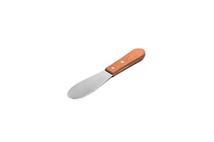 Fox Run 5336 Sandwich Spreader, Stainless Steel with Wood Handle, 7.5