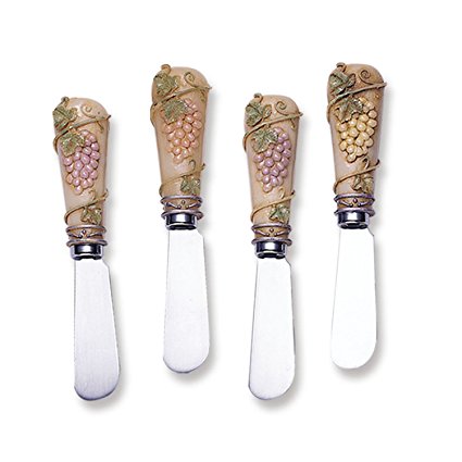 Cheese Spreader ,Set of 4 - Antique Grapes