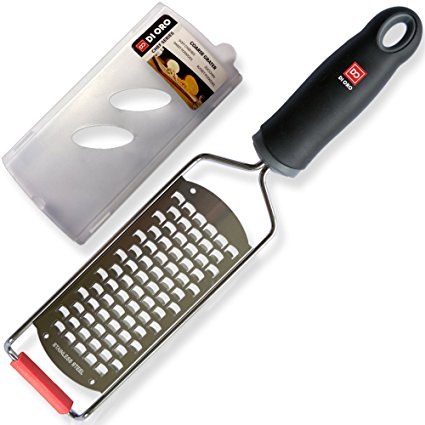 DI ORO - Premium Handheld Cheese Grater - 18/8 Stainless Steel Blade, Ergonomic Handle